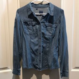 Guess Soft Jean Button Up Shirt